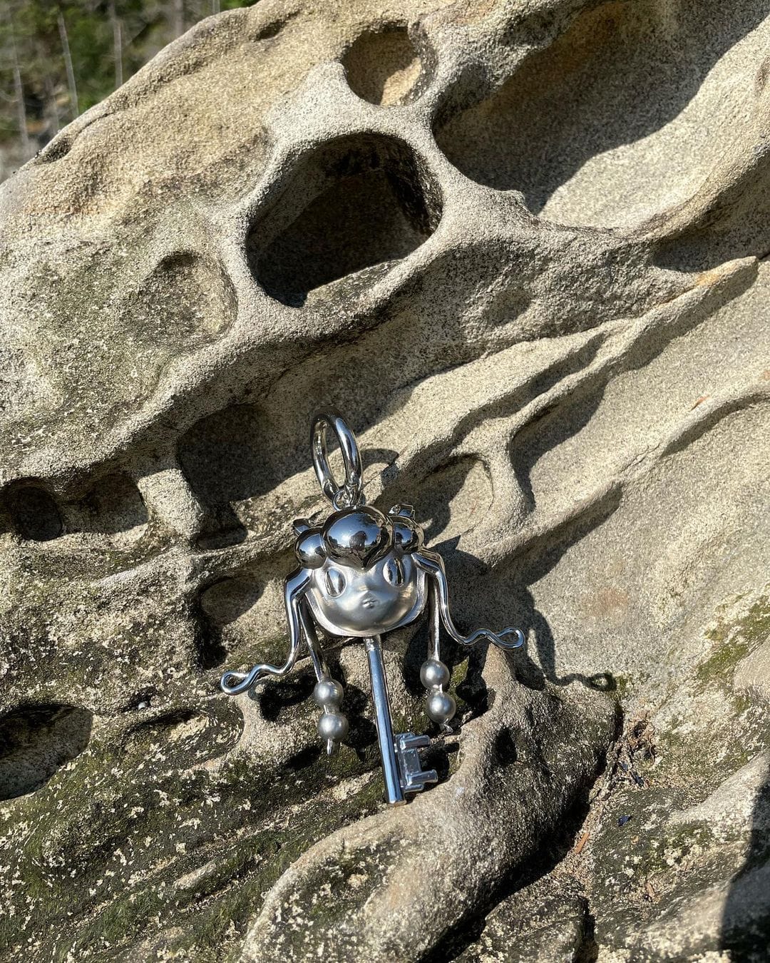 Key charm Silver-Gabrielle Rosenstein-APOC STORE