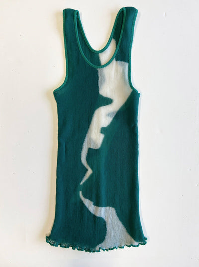 Streak Vest - Teal & White-Khanh Brice Nguyen-APOC STORE