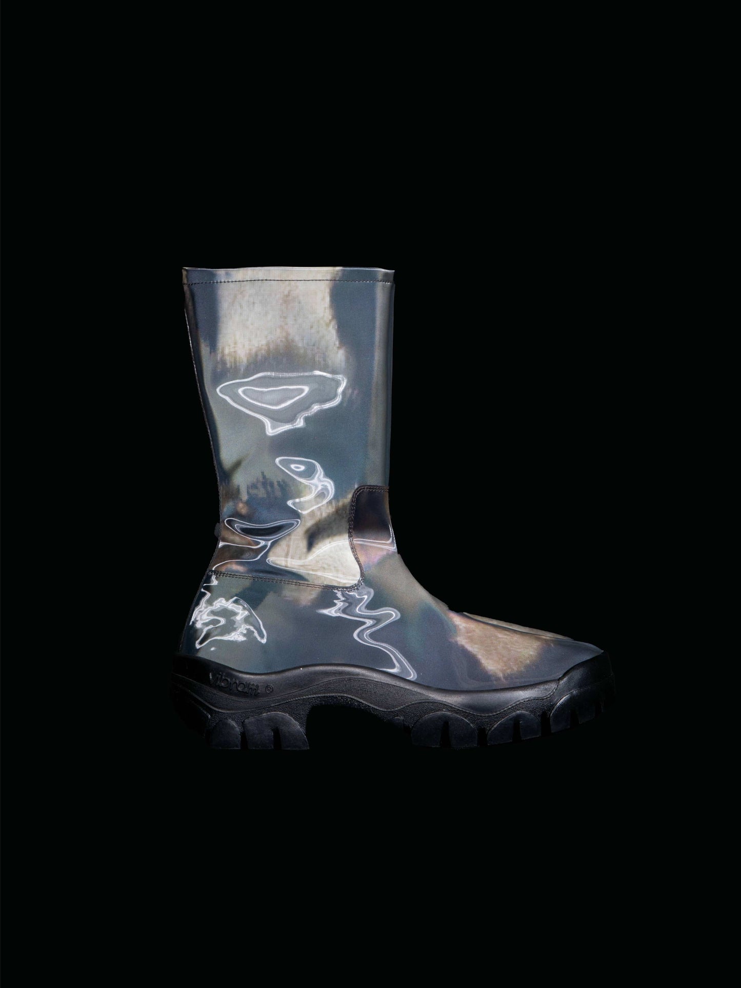 Grey Cow Calf Boot-Leeann Huang-APOC STORE