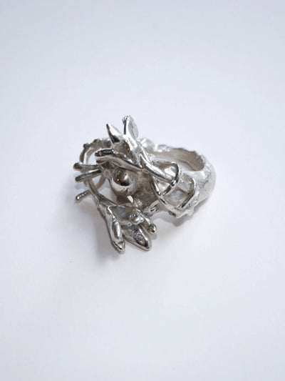 Crossed Lillies Ring-Élise Deubel-APOC STORE