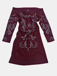ORBIT DRESS BURGUNDY-Lalameemee-APOC STORE
