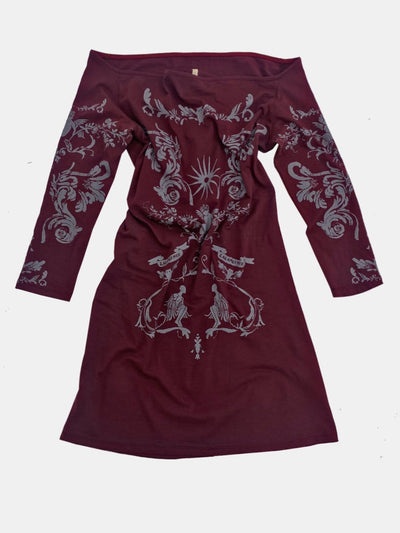 ORBIT DRESS BURGUNDY-Lalameemee-APOC STORE
