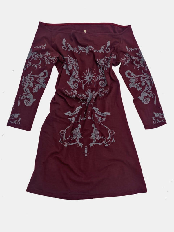 ORBIT DRESS BURGUNDY-Lalameemee-APOC STORE