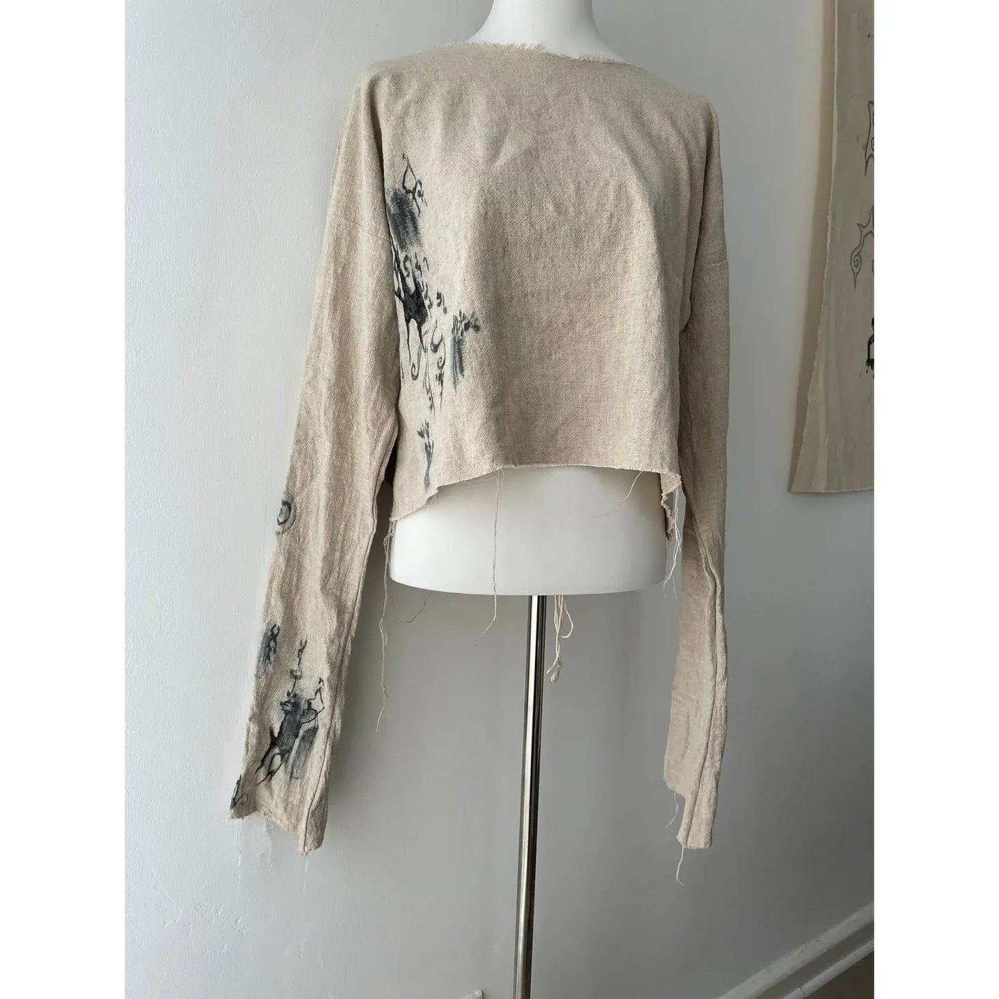 hythe linen top-Snake Divine-APOC STORE