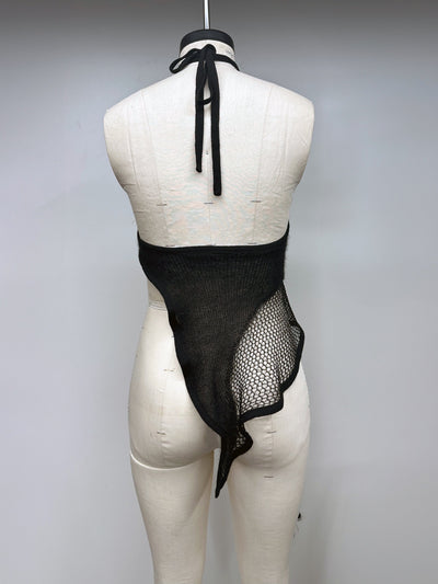 Upcycled Asymmetrical Knit Tank Top-Raquel de Carvalho-APOC STORE