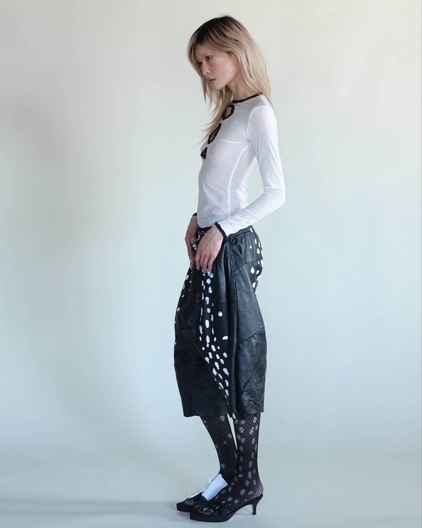 cutout long sleeve top-mew swim-APOC STORE