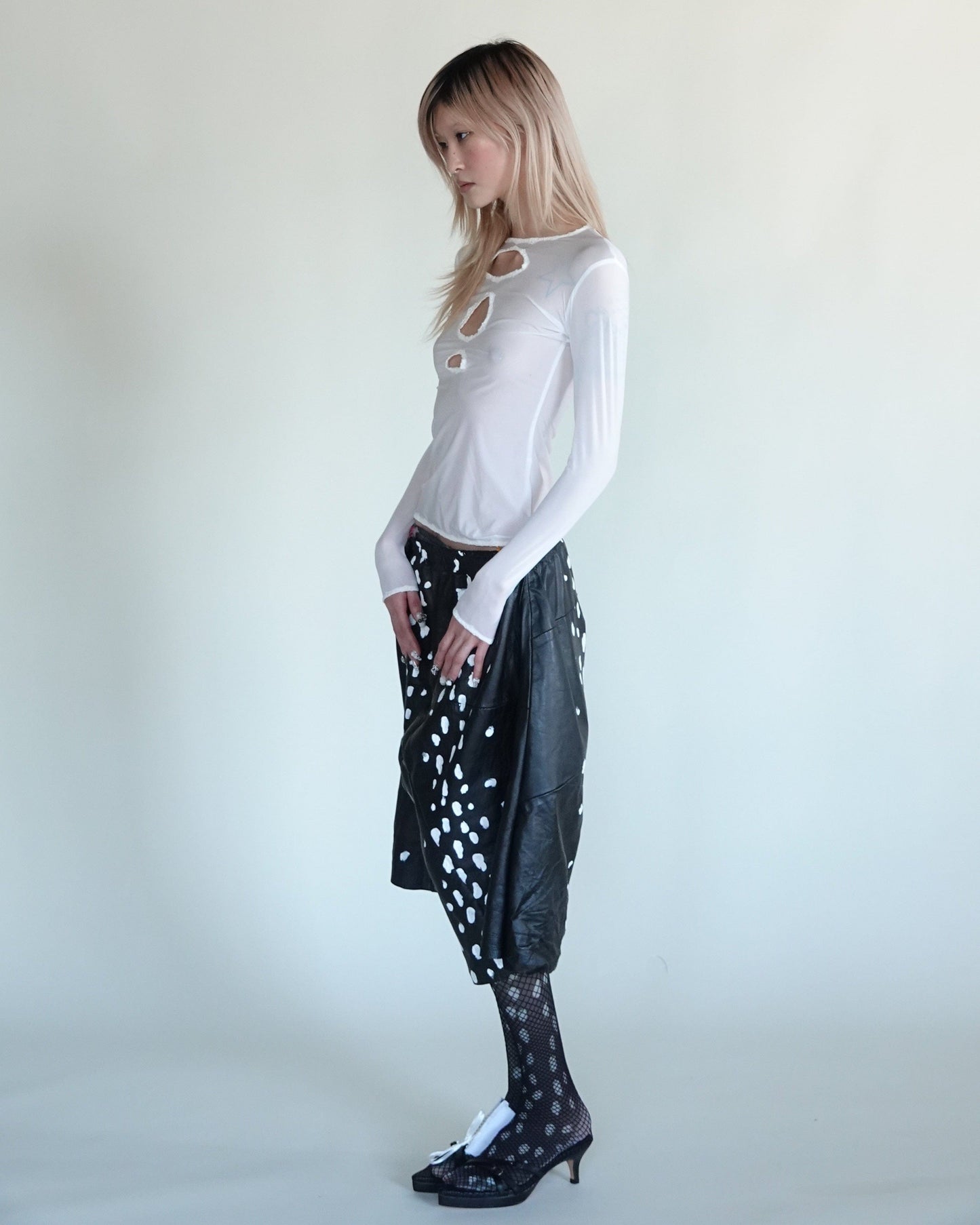 cutout long sleeve top-mew swim-APOC STORE