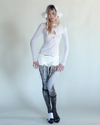 cutout long sleeve top-mew swim-APOC STORE