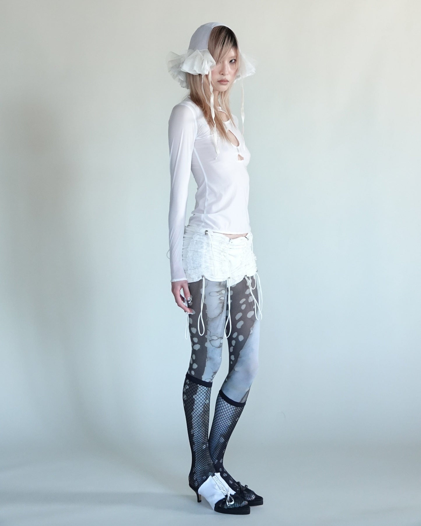 cutout long sleeve top-mew swim-APOC STORE