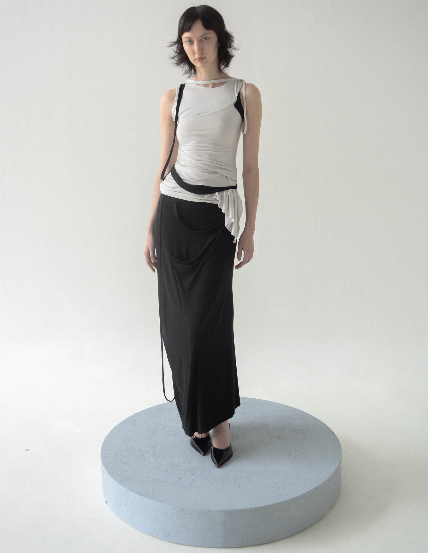 DANS SLIT TOP WHITE-Caro Chia-APOC STORE