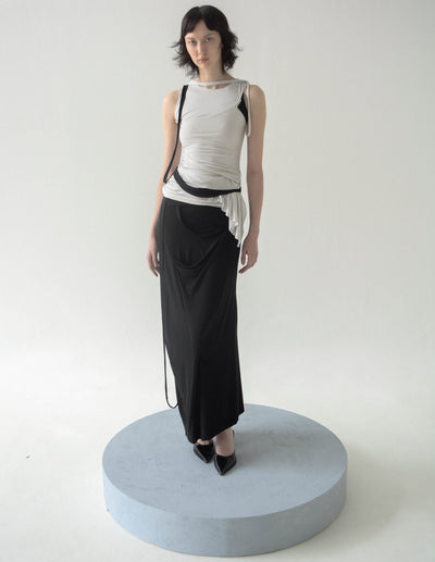DANS SLIT TOP WHITE-Caro Chia-APOC STORE