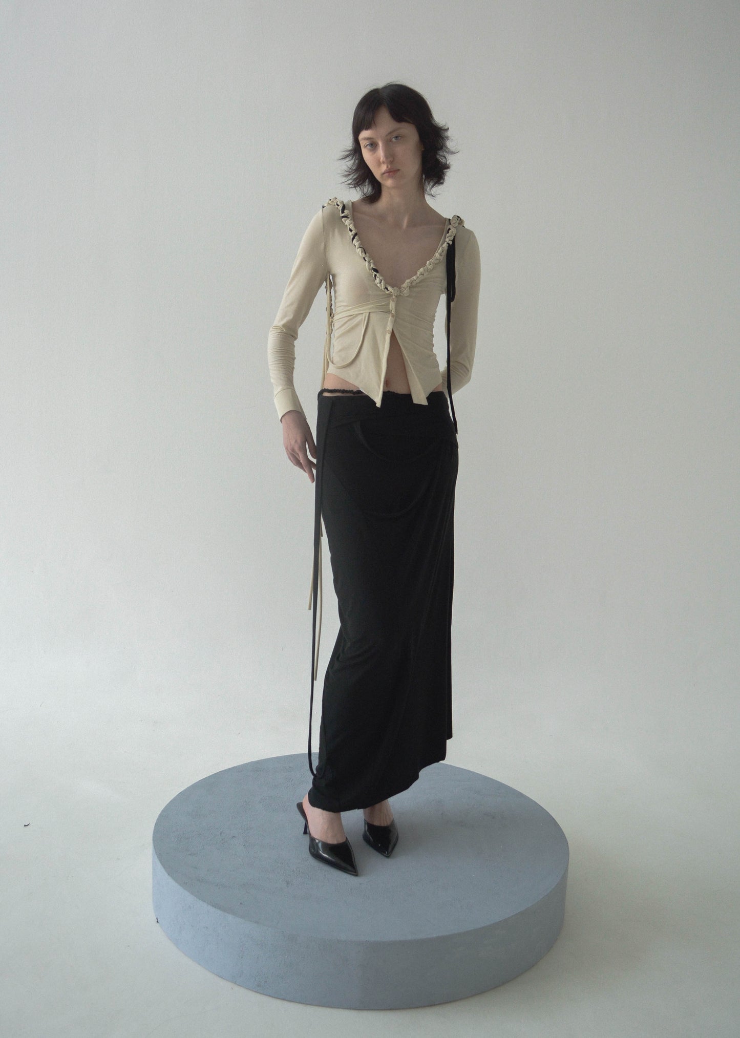 LANS DRAPED SKIRT-Caro Chia-APOC STORE