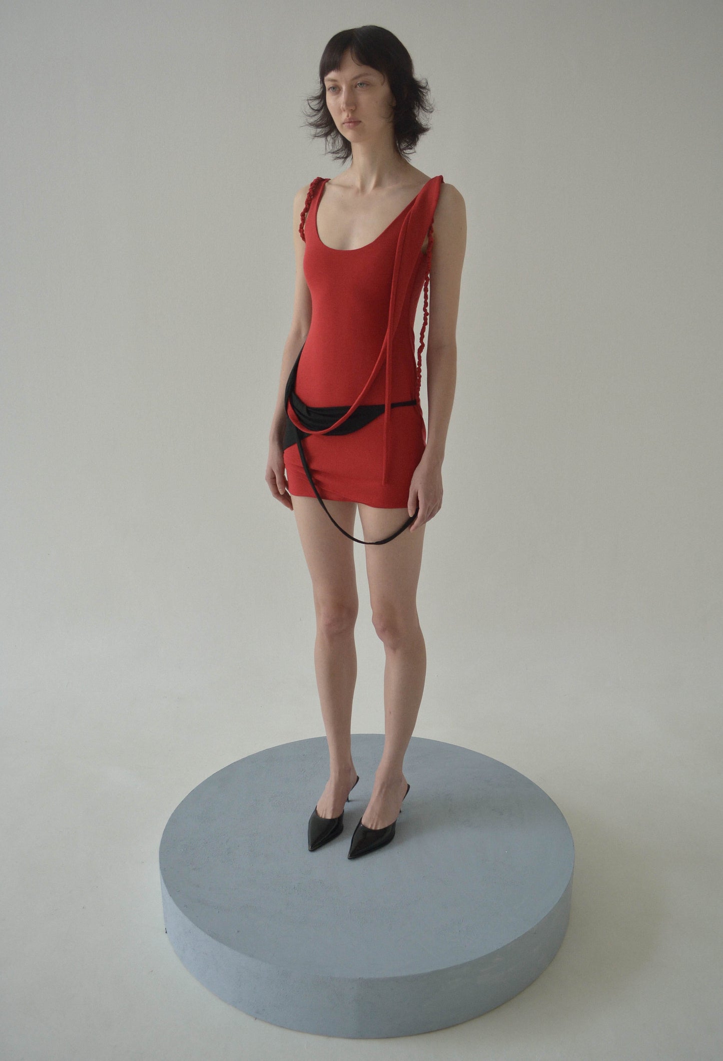CALDER DRAPED SHORT DRESS-Caro Chia-APOC STORE