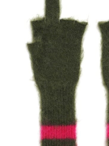 Fxxx Mohair Gloves Green-Cognomen-APOC STORE