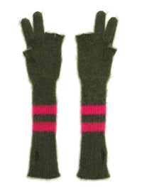 Peace Mohair Gloves Green-Cognomen-APOC STORE