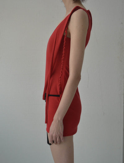 CALDER DRAPED SHORT DRESS-Caro Chia-APOC STORE