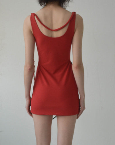 CALDER DRAPED SHORT DRESS-Caro Chia-APOC STORE