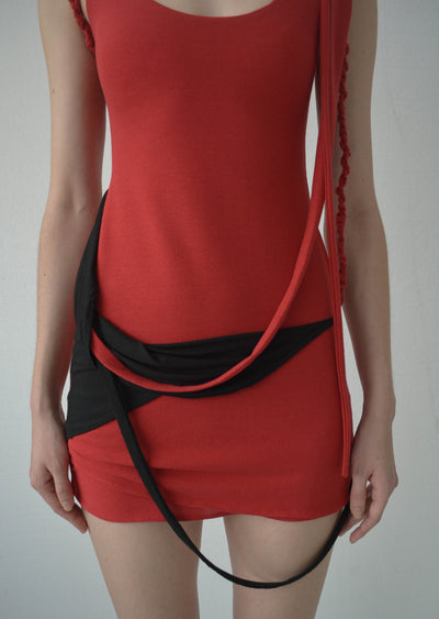 CALDER DRAPED SHORT DRESS-Caro Chia-APOC STORE