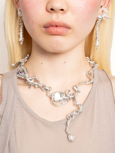 CHUM NECKLACE (PEWTER )-ASTERISK-APOC STORE