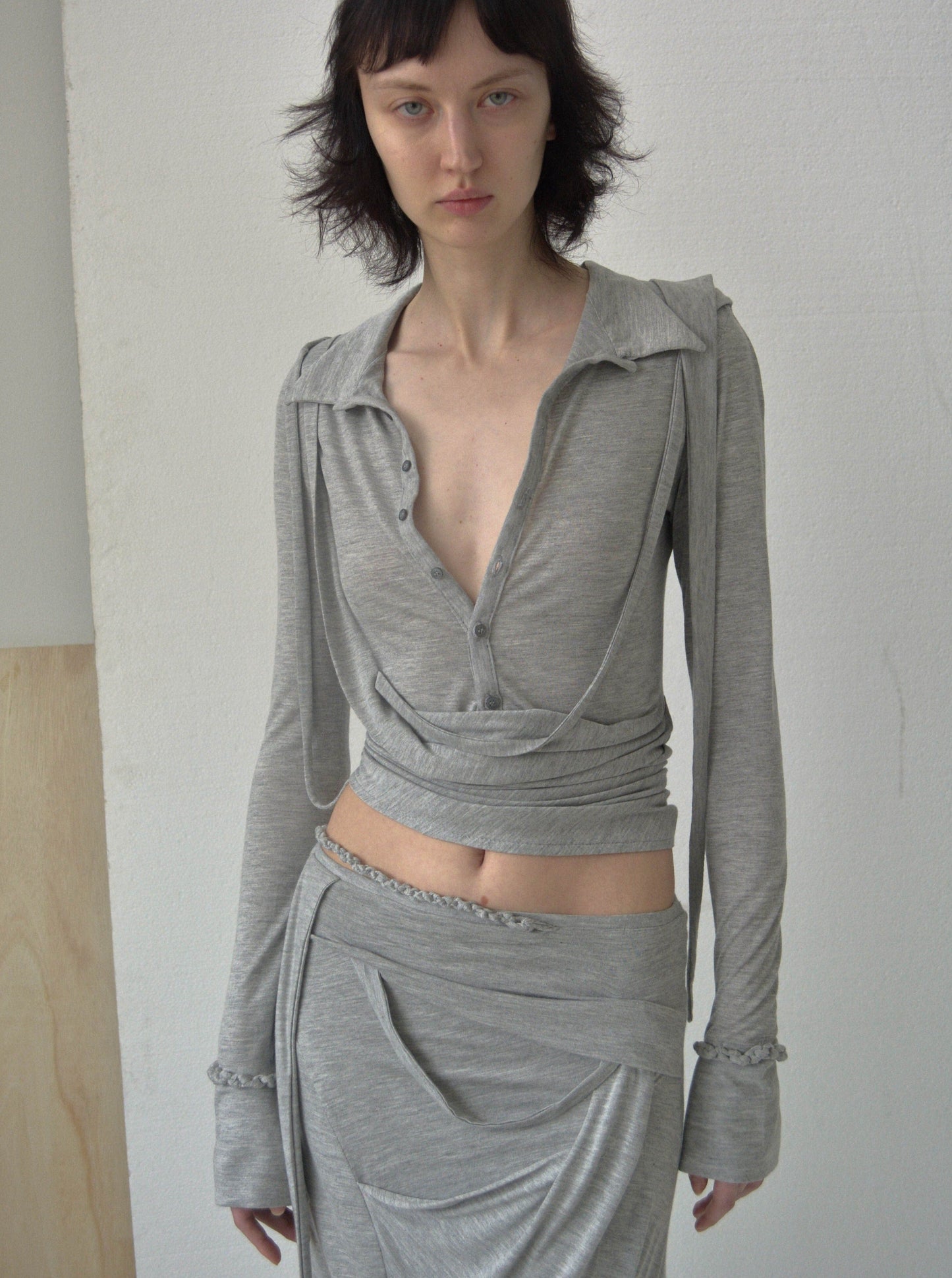 PIERO DRAPED SHIRT-Caro Chia-APOC STORE