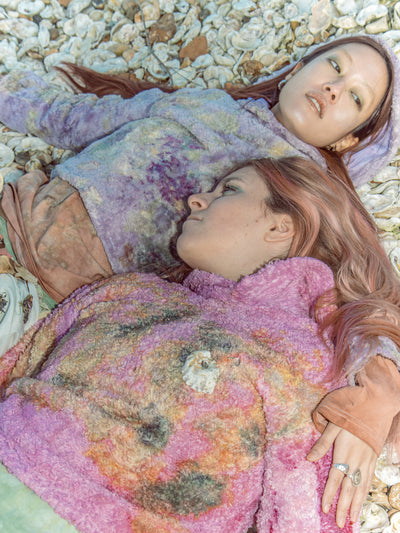 Magic Flower Hoodie Cosmic Purple Healing-EIRINN HAYHOW-APOC STORE