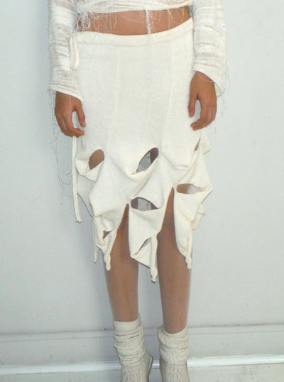 Waterfall Midi Skirt Cream-Krystal Paniagua-APOC STORE