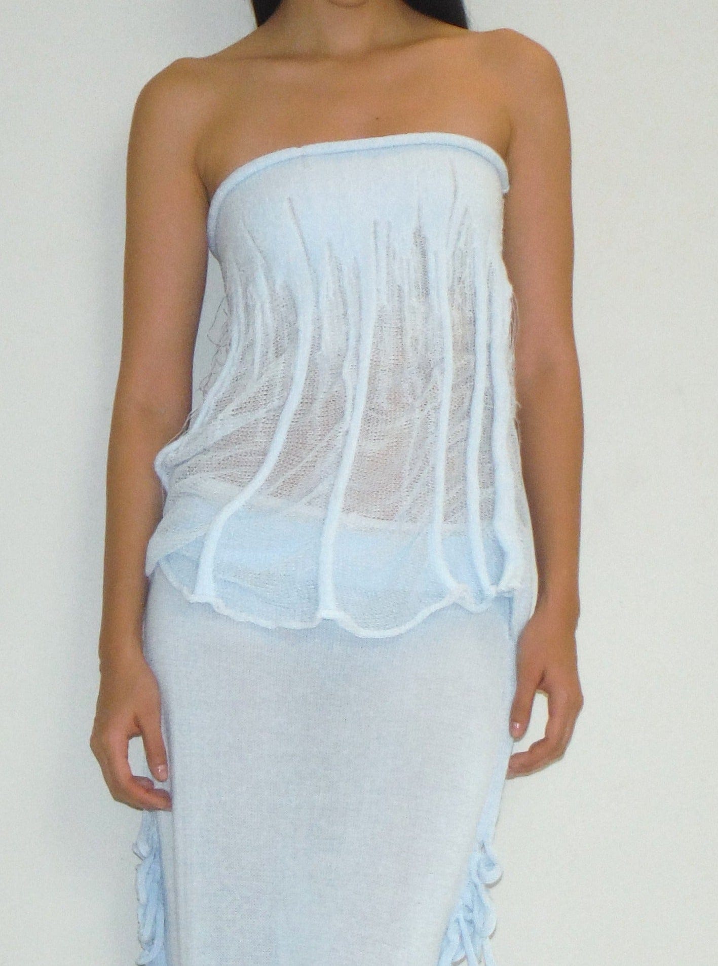 Organic Tube Top Blue-Krystal Paniagua-APOC STORE
