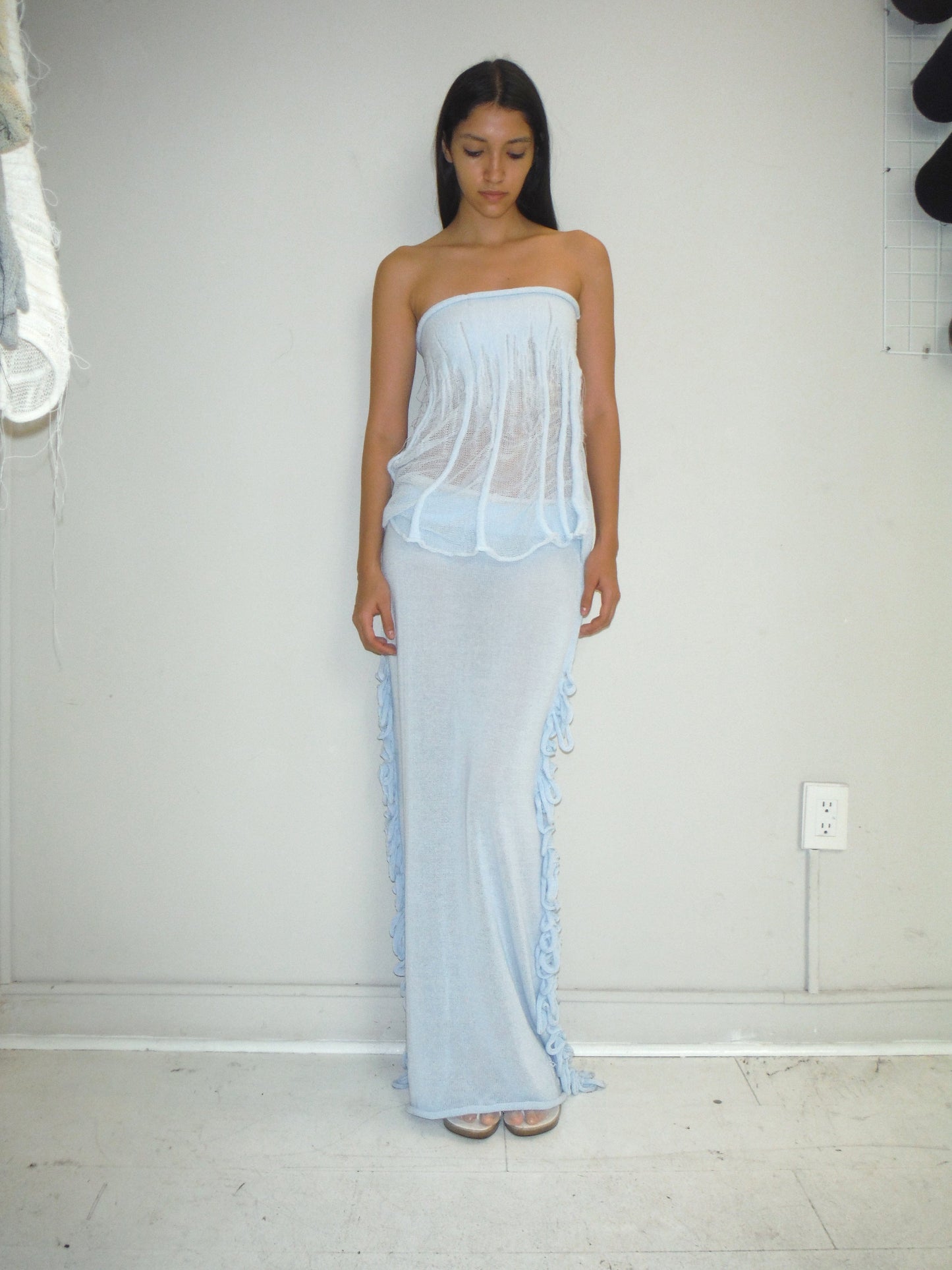 Maxi Loop Skirt blue-Krystal Paniagua-APOC STORE