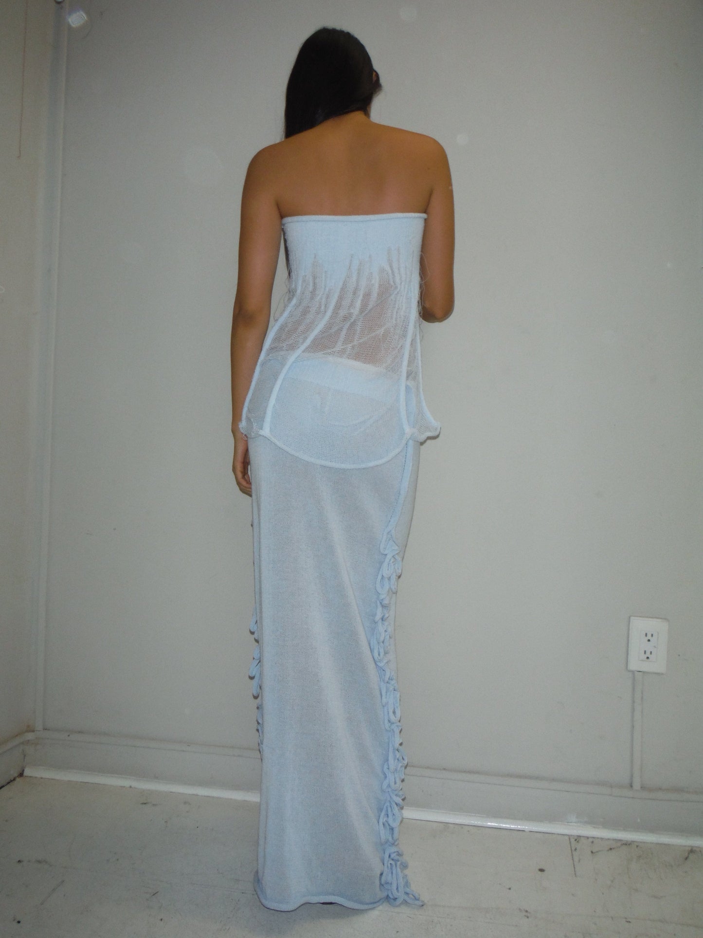 Organic Tube Top Blue-Krystal Paniagua-APOC STORE