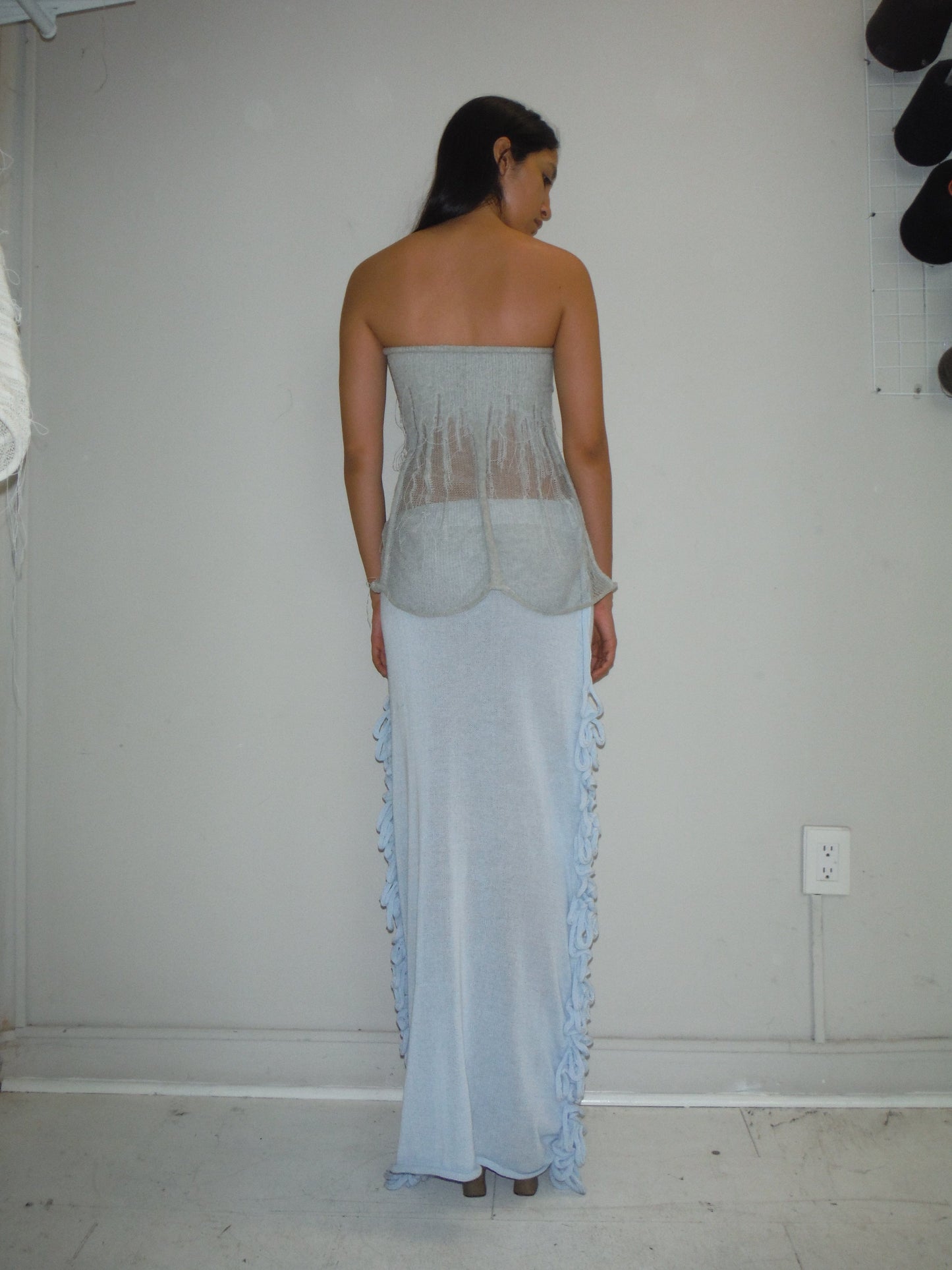 Maxi Loop Skirt blue-Krystal Paniagua-APOC STORE