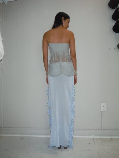 Maxi Loop Skirt blue-Krystal Paniagua-APOC STORE