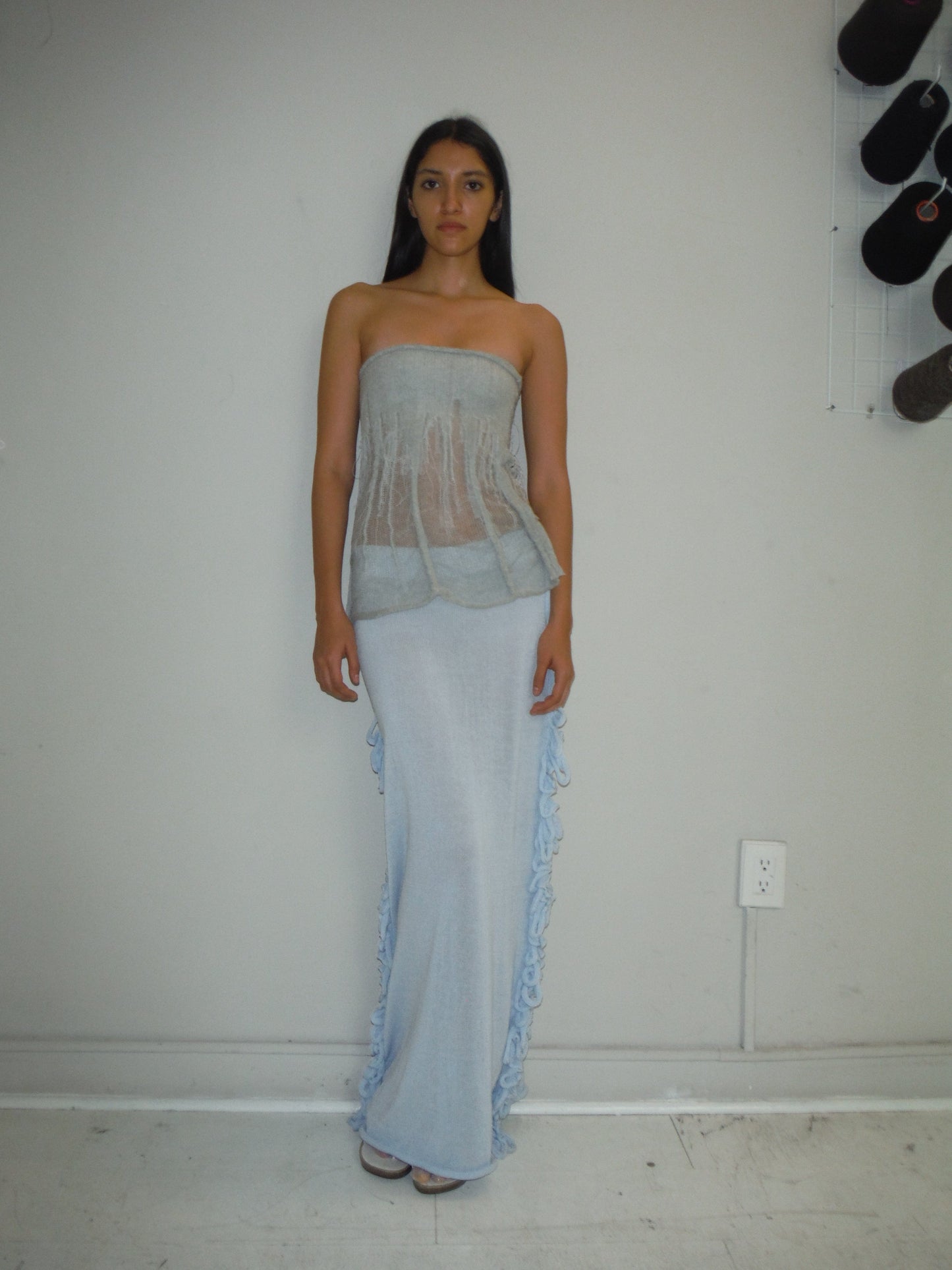 Organic Tube Top Grey-Krystal Paniagua-APOC STORE