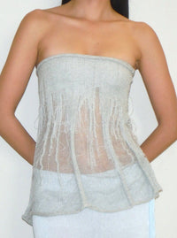 Organic Tube Top Grey-Krystal Paniagua-APOC STORE