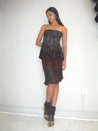 Organic Tube Top Brown/Red-Krystal Paniagua-APOC STORE