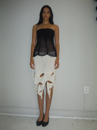 Waterfall Midi Skirt Cream-Krystal Paniagua-APOC STORE