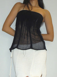 Organic Tube Top Black-Krystal Paniagua-APOC STORE