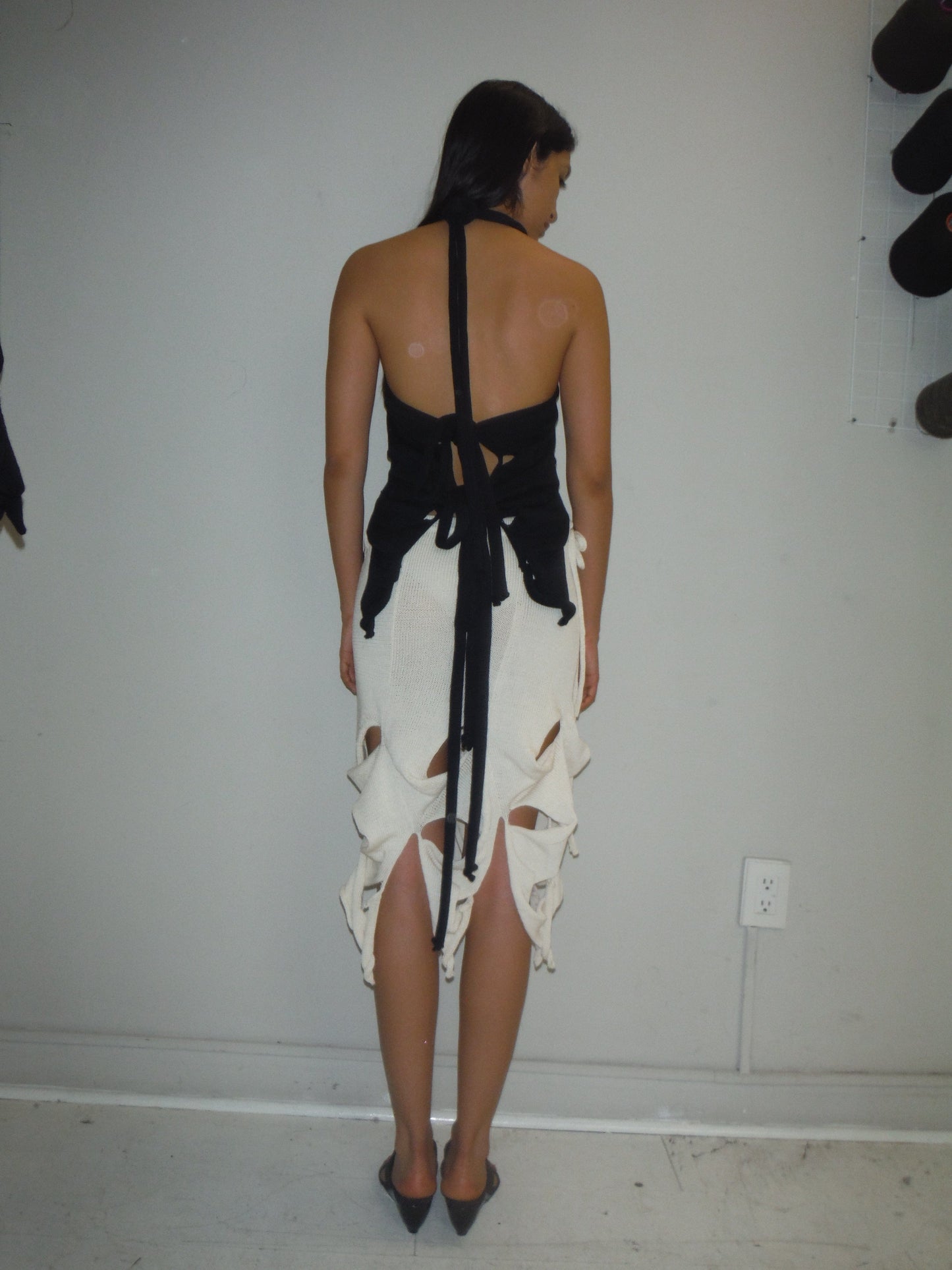 Waterfall Midi Skirt Cream-Krystal Paniagua-APOC STORE