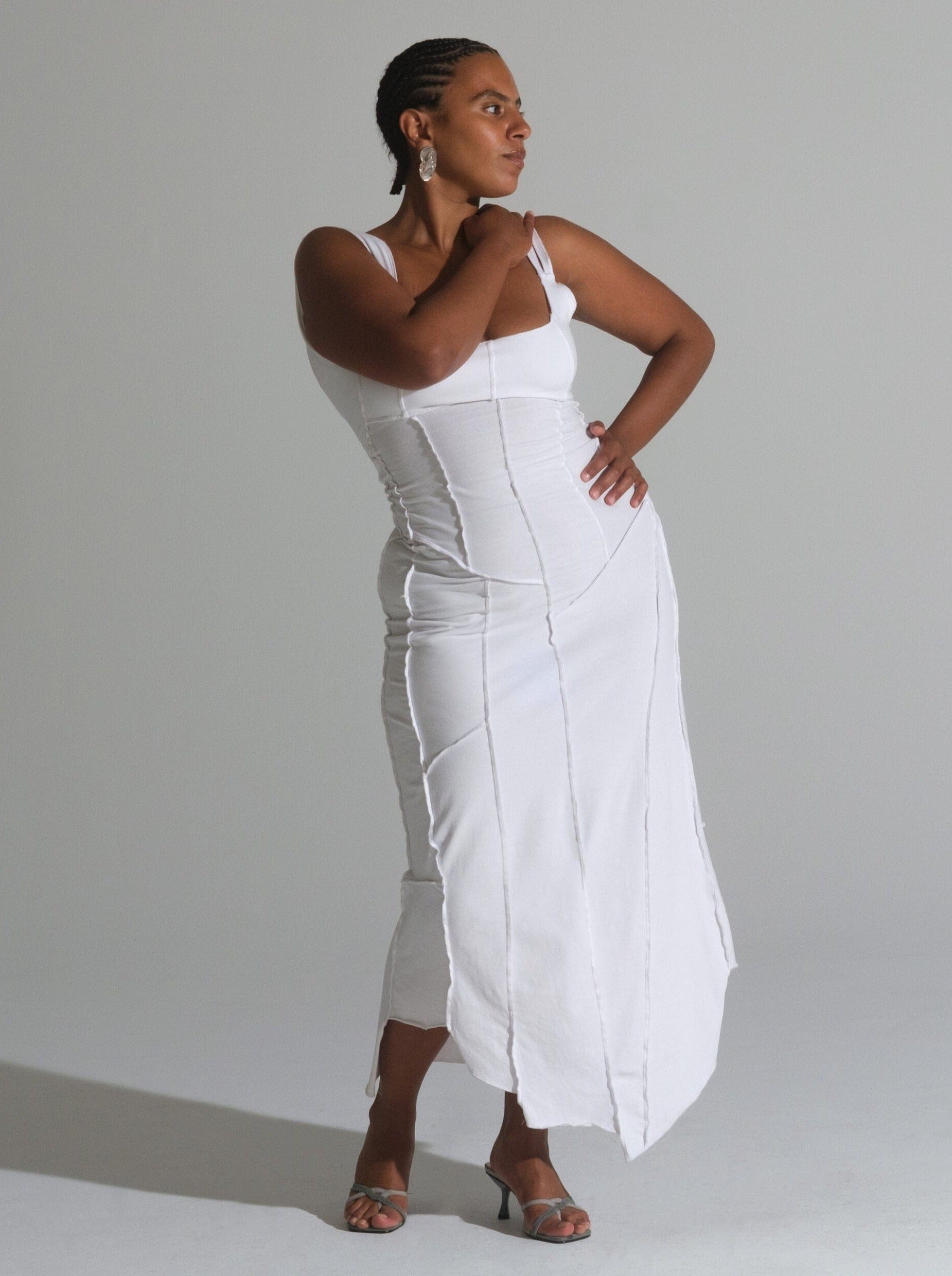 Ivory Overlocked Dress-Nadine Mos-APOC STORE