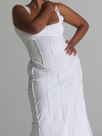 Ivory Overlocked Dress-Nadine Mos-APOC STORE