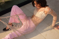 Holey Dress in Beige-V4K-APOC STORE