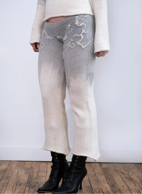 Gradient Dyed Wensleydale Ink Painting Low Waisted Pant-GRACE GUI-APOC STORE