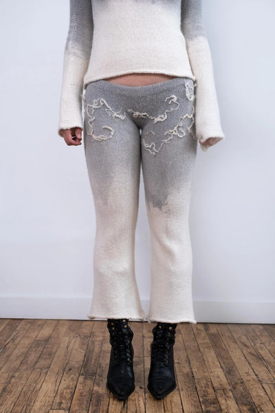 Gradient Dyed Wensleydale Ink Painting Low Waisted Pant-GRACE GUI-APOC STORE