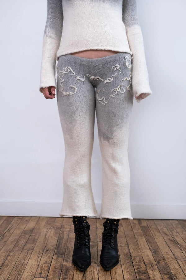 Gradient Dyed Wensleydale Ink Painting Low Waisted Pant-GRACE GUI-APOC STORE