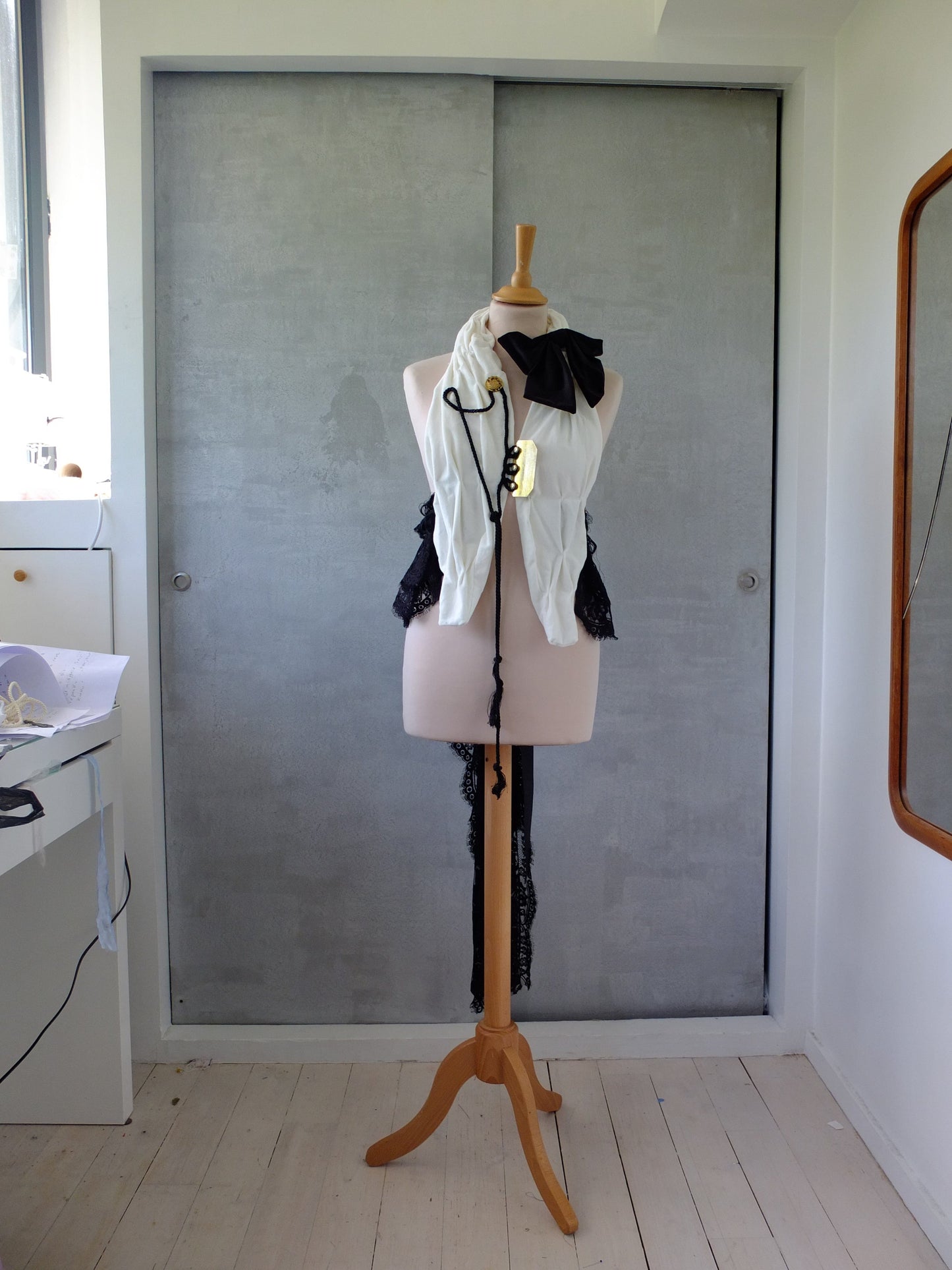 Lace back tuxedo vest-Polyhedron-APOC STORE