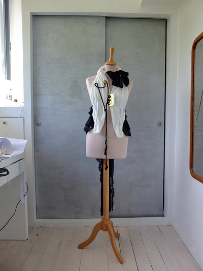 Lace back tuxedo vest-Polyhedron-APOC STORE