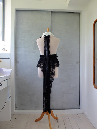 Lace back tuxedo vest-Polyhedron-APOC STORE