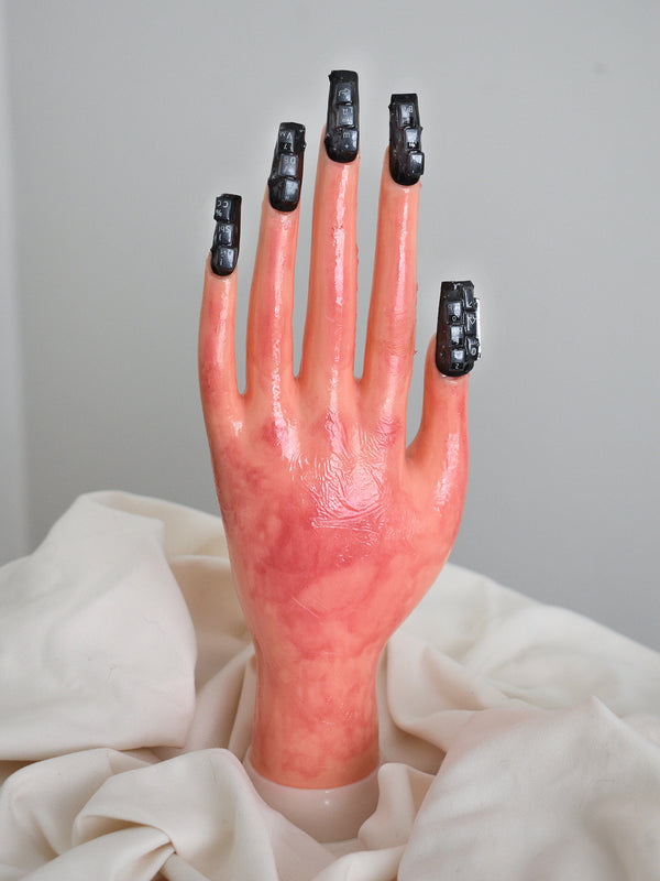 Blackberry curve with caviar nail set-Hotnails-APOC STORE