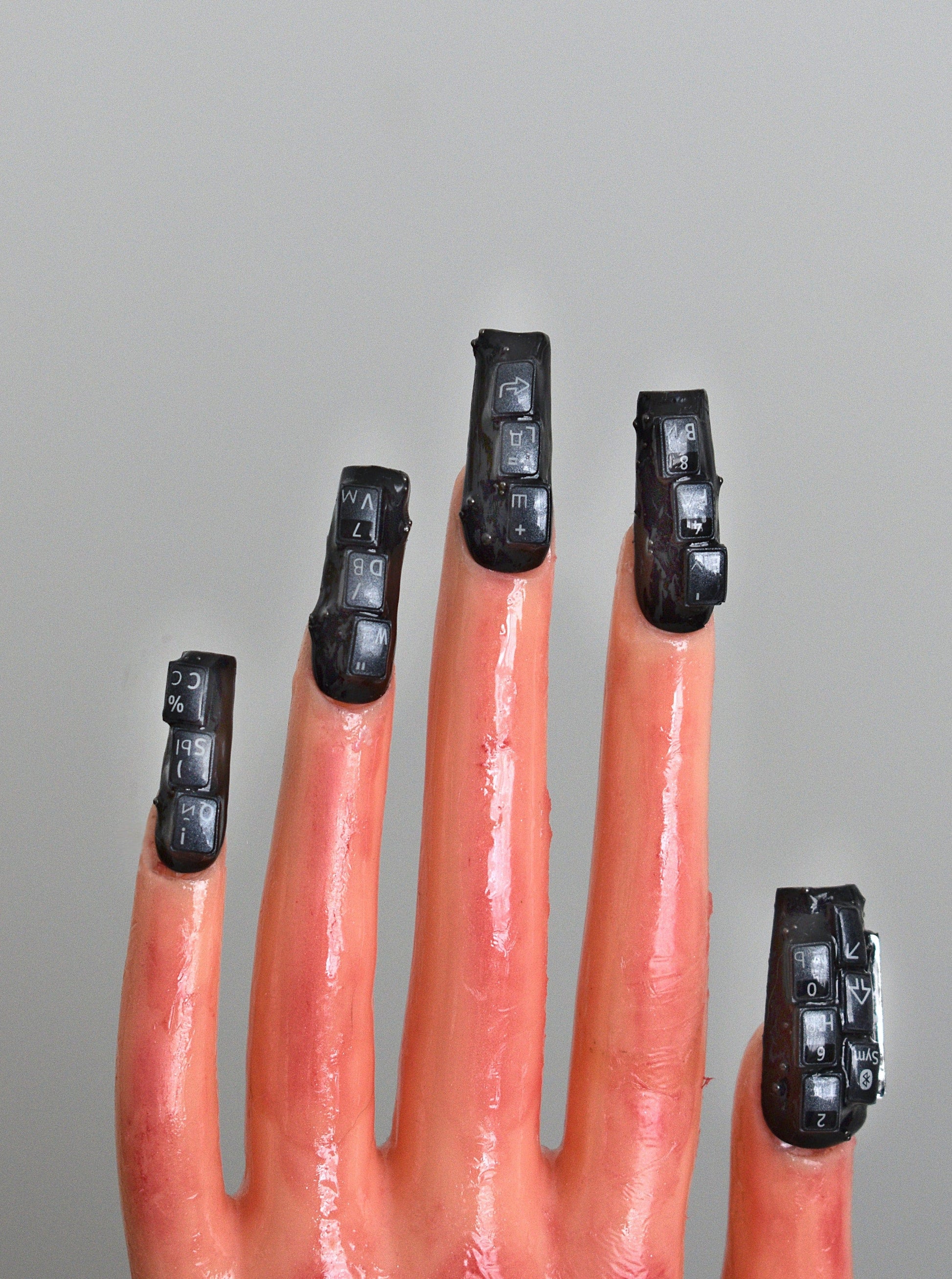 Blackberry curve with caviar nail set-Hotnails-APOC STORE