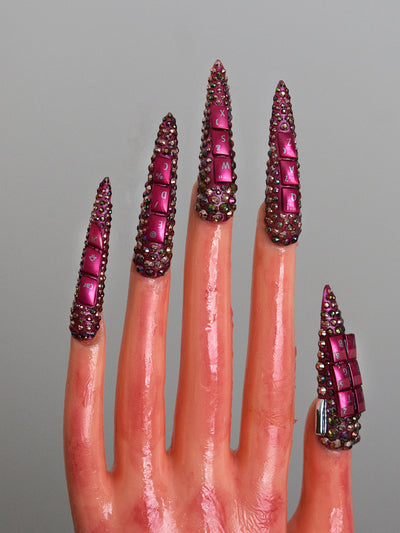 Nokia C3 2010 bling phone case nail set-Hotnails-APOC STORE