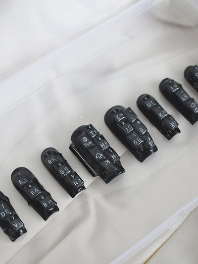 Blackberry curve with caviar nail set-Hotnails-APOC STORE